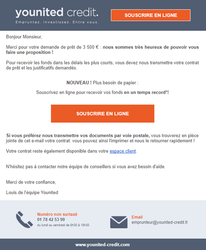 Votre demande de financement sur Younited a été pré-acceptée